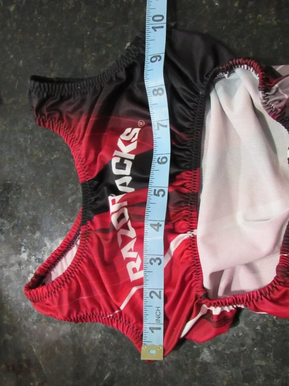 University of Arkansas Razorbacks Youth Red Black White Gymnastic Foxy's Leotard